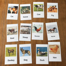 Load image into Gallery viewer, Montessori Matching Animal Cards
