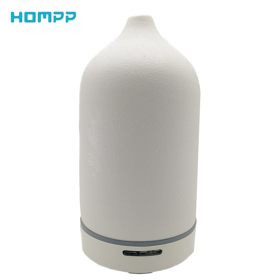 Scrub Ceramic Diffuser,Hand Crafted Ultrasonic Essential oil Aromatherapy Humidifier,Nano Atomization for Bedroom Baby Home100ML