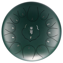 Load image into Gallery viewer, Handpan drum 12 Inch 13 Tone Steel Tongue Drum Hand Pan Drum With Padded Drum Bag And A Pair Of Mallets  huedrum Yoga Meditation
