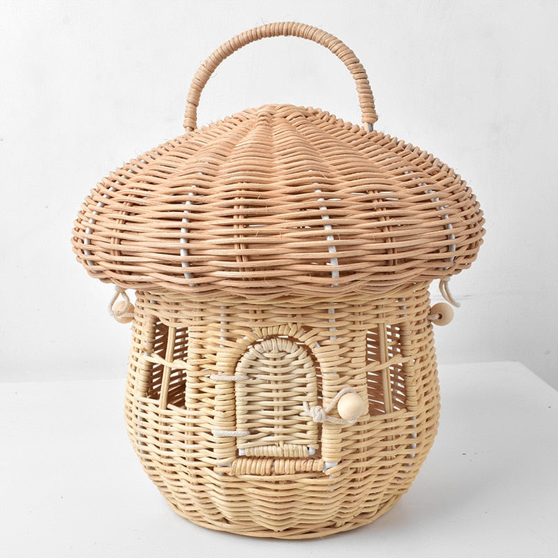 Mushroom Woven Handbag - Portable Play House