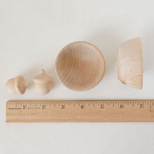 Load image into Gallery viewer, Montessori &amp; Waldorf Natural paintable Wooden Acorn and Cup Sorting
