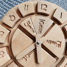 Load image into Gallery viewer, Montessori Wooden Learning Clock Toy
