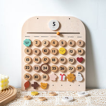Load image into Gallery viewer, Montessori Wooden Learning Calendar for Kids
