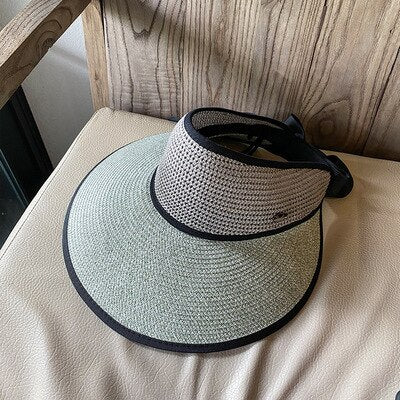Summer hats for women cap outdoor Fashion Sunhat Bow-knot gorros ponytail hat straw hat Beach fedora visors caps chapeu feminino