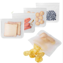 Load image into Gallery viewer, Sustainable Silicone Leakproof Stand Up Zip Food Storage Bag
