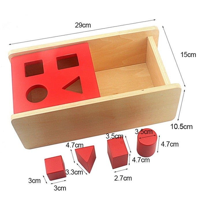 Montessori Baby Imbucare Wooden Shape Sorter Box