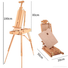 Load image into Gallery viewer, French Sketchbox Easel Folding Portable Wooden French Easel Stand Durable Artist Painters Tripod Art Easel for Artists Painters
