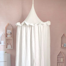 Load image into Gallery viewer, Premium Muslin Cotton Kids Bed Canopy with Frills
