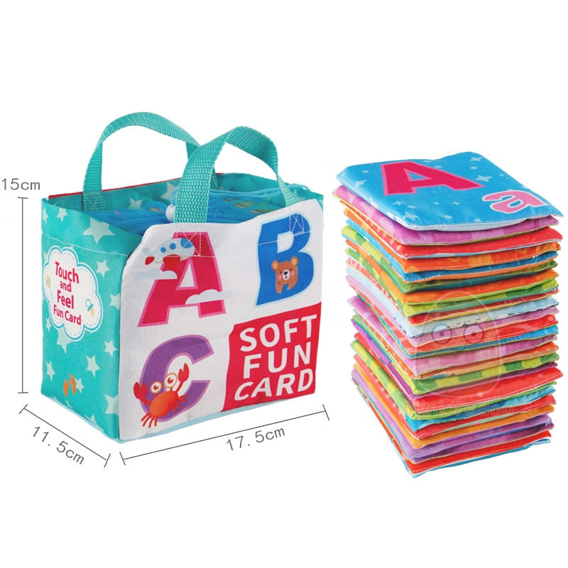 Montessori Baby Sensory Soft Crinkle Alphabet Cards