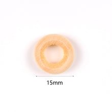 Load image into Gallery viewer, Natural Wooden Teething Round Ring Wood Lead-Free Beads For Jewelry Making DIY Handmade Accessories
