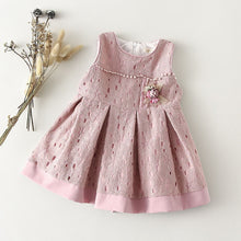 Load image into Gallery viewer, Girls Lace Trim Dress
