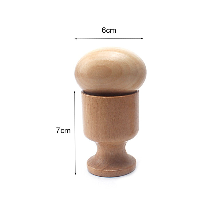 Montessori Baby Wooden Grasping Materials Egg Cups Rattles Rolling Bell Grasping Transfer Discs