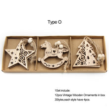 Load image into Gallery viewer, 12 DIY Snowflake Wooden Ornaments
