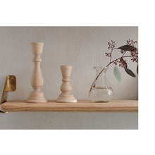 Load image into Gallery viewer, Unfinished Wood Candlestick Holders for Weddings, Crafts and Decor
