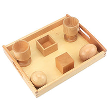 Load image into Gallery viewer, Montessori Baby Wooden Grasping Egg Cup Square Box Gift Set

