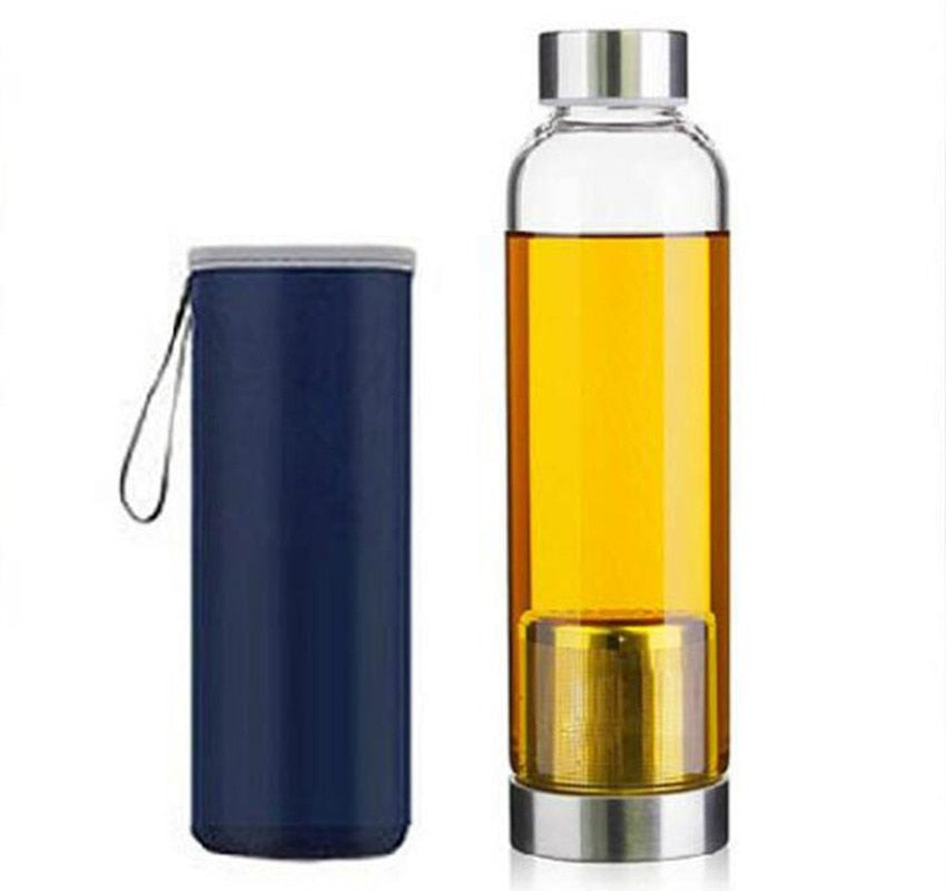 Glass Water Bottle with Infuser