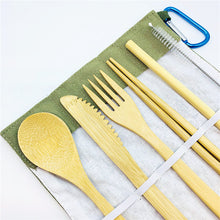 Load image into Gallery viewer, Bamboo Travel Utensil Set
