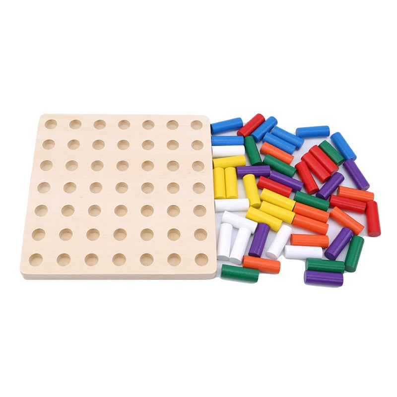 Montessori Wooden Cylinder Peg Board