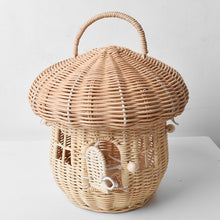 Load image into Gallery viewer, Mushroom Woven Handbag - Portable Play House
