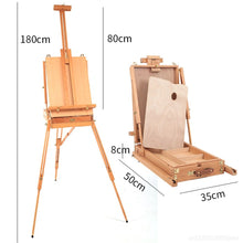 Load image into Gallery viewer, French Sketchbox Easel Folding Portable Wooden French Easel Stand Durable Artist Painters Tripod Art Easel for Artists Painters
