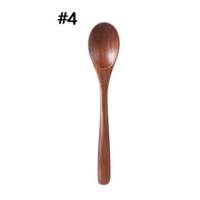 Load image into Gallery viewer, 1PC Black Walnut Rice Shovel Spoon Wooden Coffee Honey Tea Spoons Wood Stir Long Soup Scoop Desserts Condiment Kitchen Tableware
