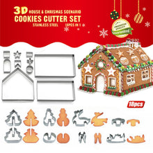 Load image into Gallery viewer, Gingerbread House Cookie Cutter Set
