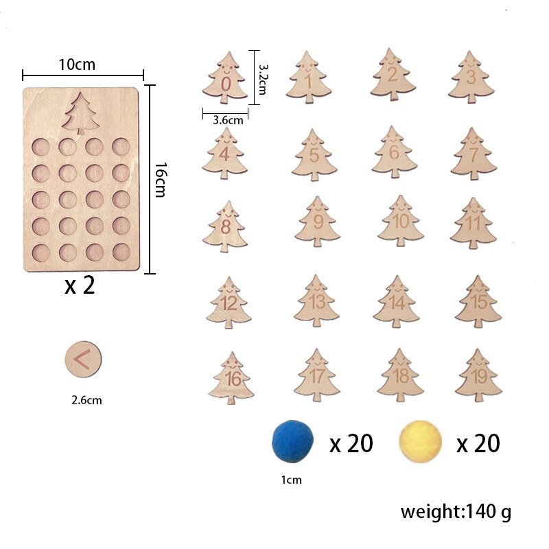 Wooden Montessori Number Matching Toy