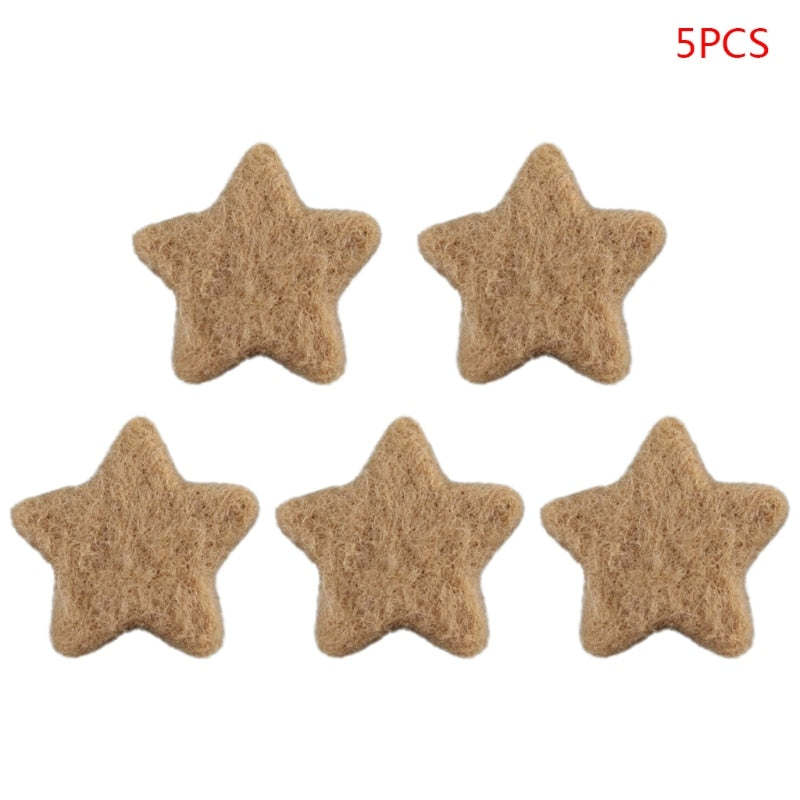 Natural Wool Felted Sorting Stars