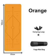Load image into Gallery viewer, Eco-Friendly Non-Slip TPE Yoga Mat with Carrying Strap &amp; Bag
