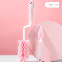 Load image into Gallery viewer, Silicone Feeding Bottle Brush 360 Degree Rotating Baby Nipple Cup Nipple Cleaning Brush Set Hand-Held Soft Tip
