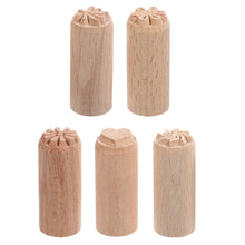 Load image into Gallery viewer, Wood Pottery Tools Stamps Column Wooden Stamps Natural Wood Stamps DIY Clay Printing Blocks Pottery Tools for Home
