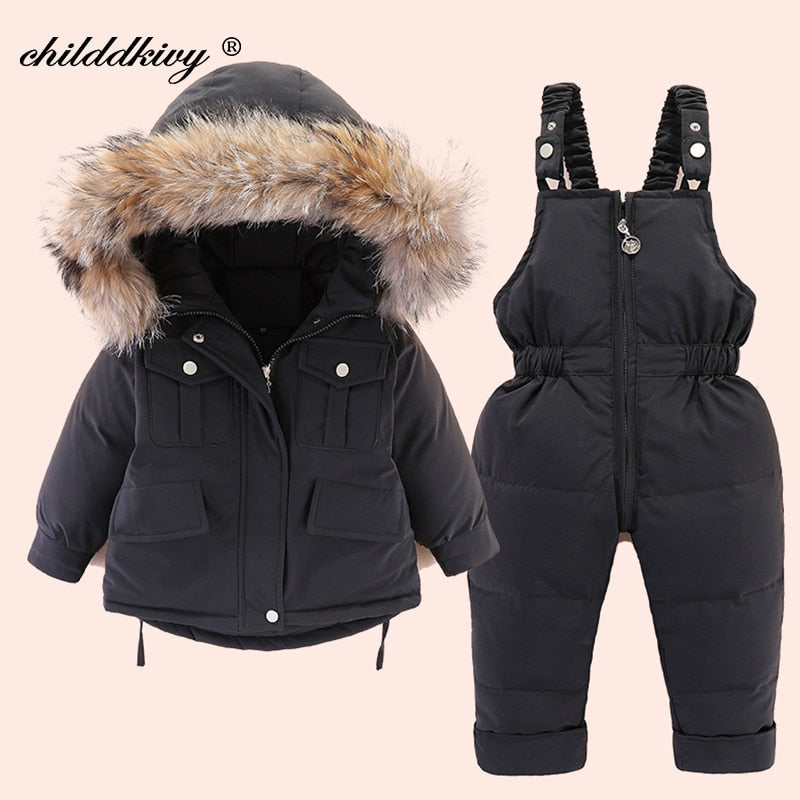Warm Winter Children's Snow Suit and Matching Jacket Set