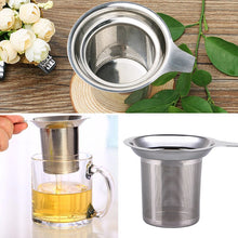 Load image into Gallery viewer, Reusable Stainless Steel Mesh Tea Infuser Tea Strainer Teapot Tea Leaf Spice Filter Drinkware Kitchen Accessories
