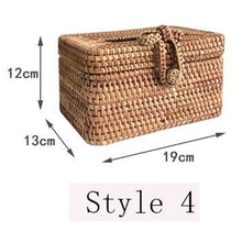 Load image into Gallery viewer, Rattan Tissue Box Home Decoration Handmade Desktop Tissue Rattan Tissue Box  For Barthroom,Home,Hotel And Office
