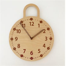 Load image into Gallery viewer, Korean Style Home Solid Mute Clocks Wall Clock Natural For Children kids Room Decoration Figurines Photography props Best Gifts
