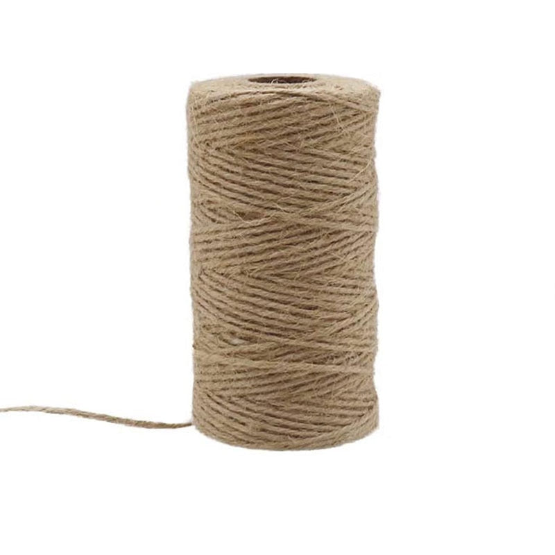 2MM 100M/lot Natural Jute Twine Cord Brown Twine Rope Jute Rope  For DIY Crafts Gift Wrapping Wedding Christmas Decor