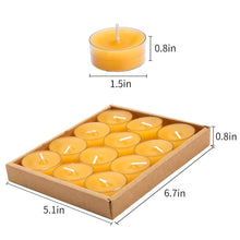 Load image into Gallery viewer, Beeswax Honey Tea Light Candles

