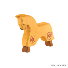 Load image into Gallery viewer, Montessori Wooden Horse and Knight Figures for Open-Ended Play

