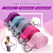 Load image into Gallery viewer, 180cm Yoga Strap - Durable Cotton Exercise Strap with Adjustable D-ring Buckle for Flexibility in Yoga, Stretching and Pilates

