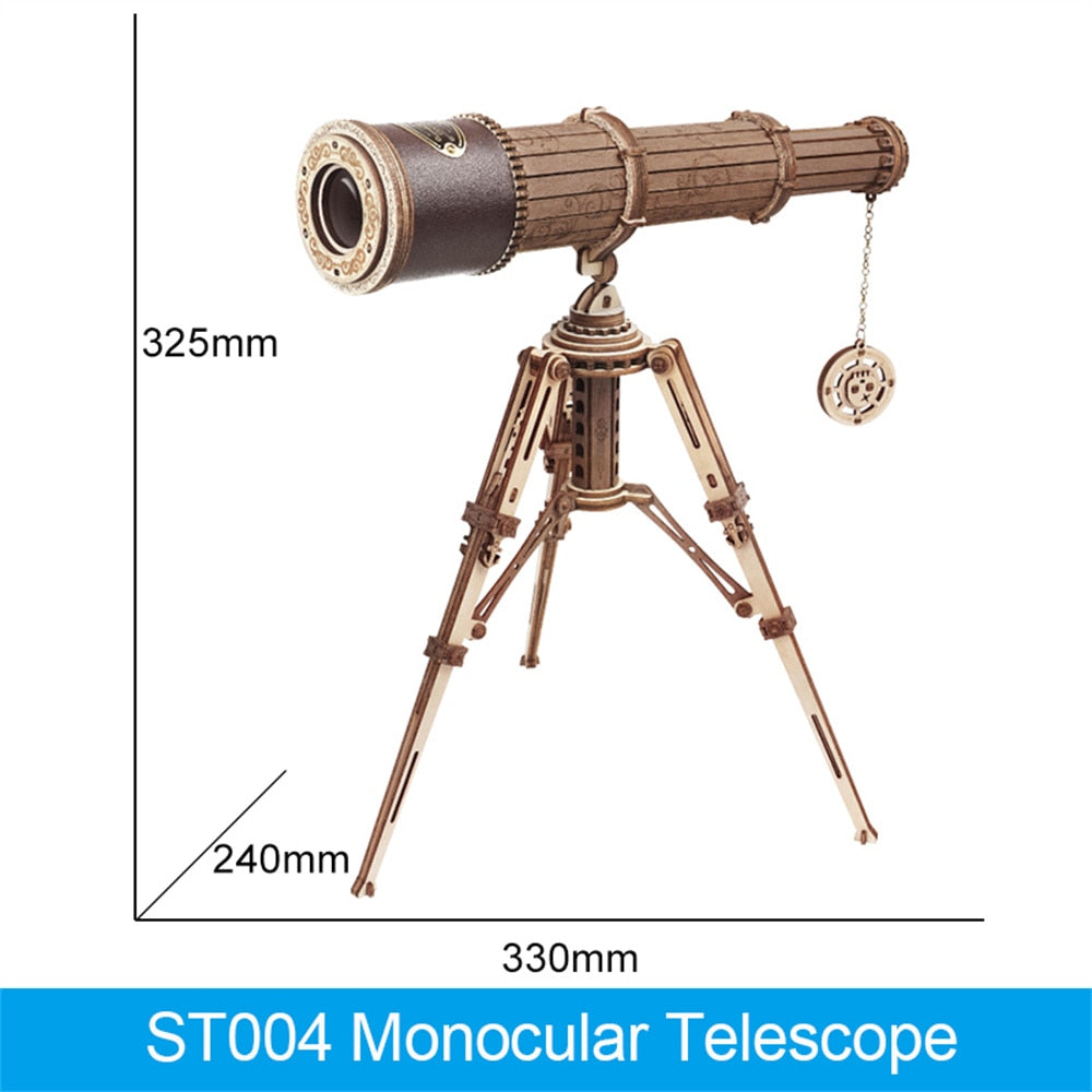 DIY Wooden Telescope Building Kit for Kids & Adults