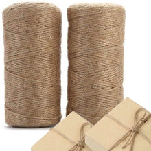 Load image into Gallery viewer, 2MM 100M/lot Natural Jute Twine Cord Brown Twine Rope Jute Rope  For DIY Crafts Gift Wrapping Wedding Christmas Decor
