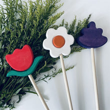 Load image into Gallery viewer, Rose, Lavender, and Daisy Flower Wands for Open-Ended Play
