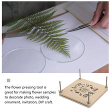 Load image into Gallery viewer, Press Kit Flower Leaf Pressing Set Specimen Tool Pressed Nature Wooden Dried Book Drying Preservation Supply Making Diy Adults
