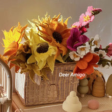 Load image into Gallery viewer, Lily Sunflower Wool Felt Flowers Handcraft Toys Home Decoration Handmade Felt Bouquet Flower Finished Product Girls Toys Gift
