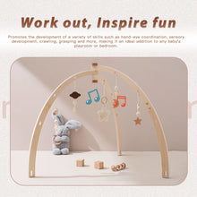 Load image into Gallery viewer, Baby Montessori Toys Wooden Gym Frame Splint Triangle Newborn Activity Gym Frame Star Cloud Hanging Pendant Baby Rattle Toys
