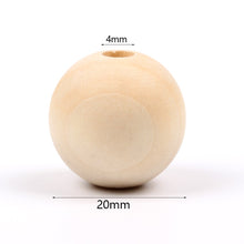 Load image into Gallery viewer, Natural Wooden Teething Round Ring Wood Lead-Free Beads For Jewelry Making DIY Handmade Accessories
