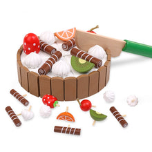 Load image into Gallery viewer, Wooden Pretend Food Play Sets- Cake, Ice Cream, Pizza, Tea
