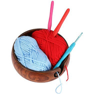 Load image into Gallery viewer, Wooden Bowl Yarn Holder for Knitting and Crochet - Handmade Storage Organizer
