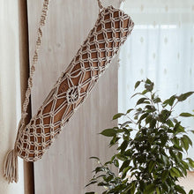 Load image into Gallery viewer, Crochet Macrame Yoga Mat Bag
