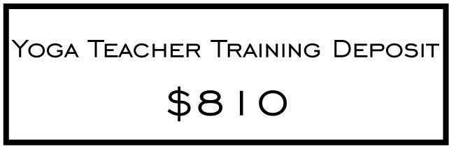 Revolution Yoga Teacher Training Deposit $810
